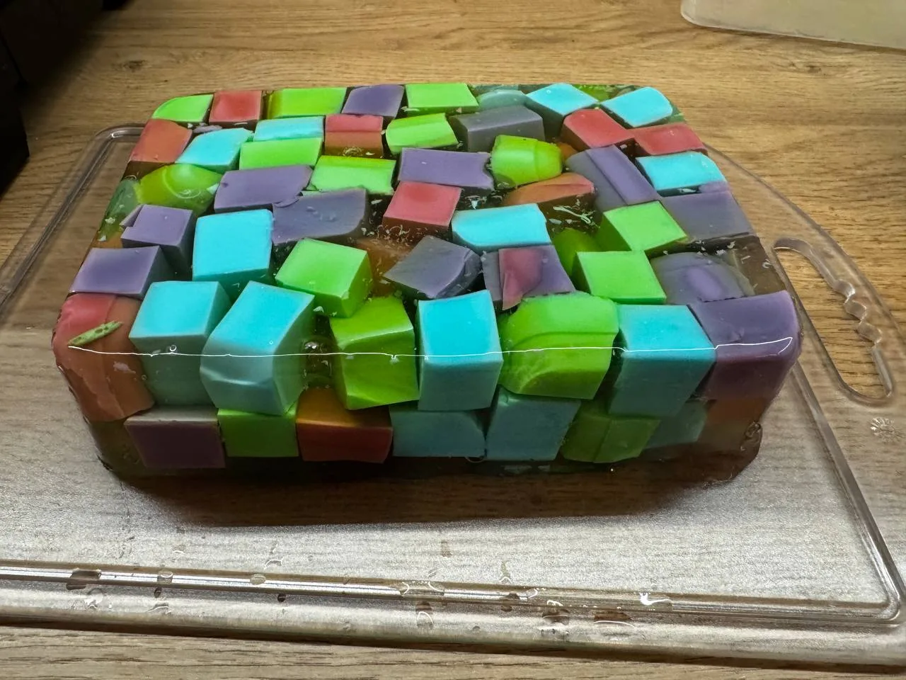 Торт 3D желе «Бите скло» — покроковий рецепт з фото