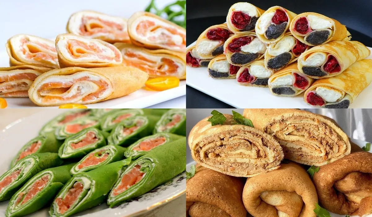 Млинці: класичний рецепт тіста та 10 варіантів смачних начинок