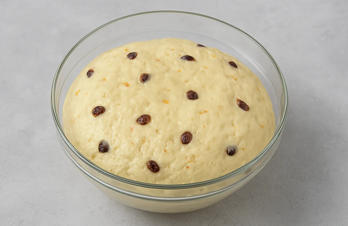 тісто на паску з білим шоколадом