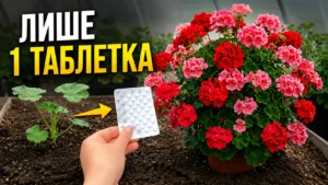 Лише 1 таблетка — і герань цвіте без зупинки все літо! Сусіди питають, чим я її підживлюю