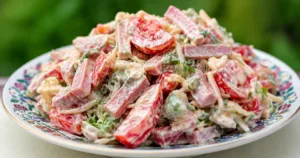 Салат із помідорів, ковбаси та сиру: швидкий рецепт із 3 інгредієнтів