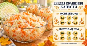 «Золоті» дні для квашення капусти в жовтні та листопаді 2026 року. Не пропустіть їх!